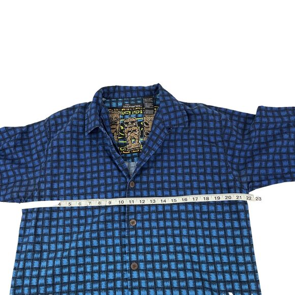 Vintage No Boundaries Tiki Button Up Shirt Adult Medium Hipster Punk Baggy Y2K - Picture 7 of 8